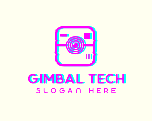 Glitch Photography Camera logo design