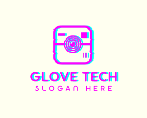 Glitch Photography Camera logo design