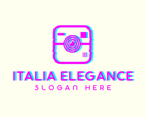 Glitch Photography Camera logo design