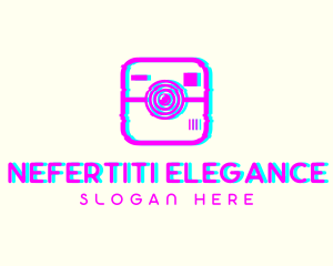 Glitch Photography Camera logo design