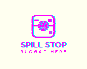 Glitch Photography Camera logo design