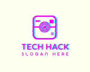 Glitch Photography Camera logo design