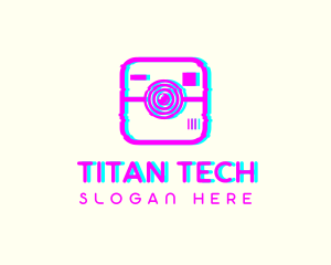 Glitch Photography Camera logo design