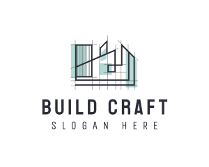 Building Blueprint Architecture logo design