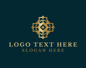 Symmetrical - Gold Decorative Tile logo design