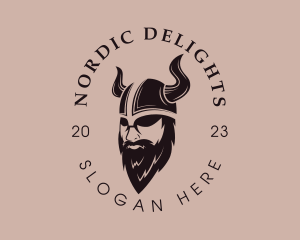 Danish - Viking Beard Man logo design