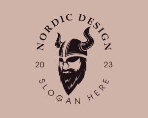 Scandinavia - Viking Beard Man logo design