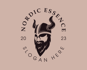 Viking Beard Man logo design