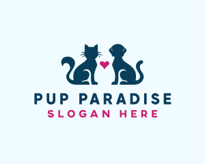 Puppy Kitten Veterinarian logo design