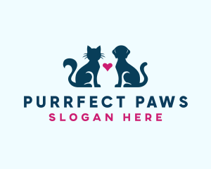 Puppy Kitten Veterinarian logo design