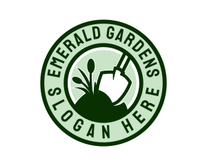 Shovel Plant Gardening logo design