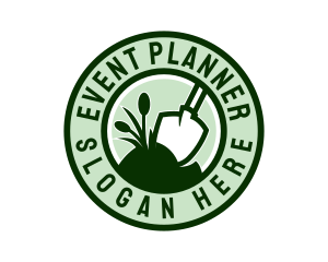Grass - Shovel Plant Gardening logo design