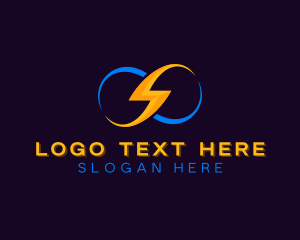 Electricity - Lightning Bolt Infinite logo design