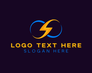 Electrician - Lightning Bolt Infinite logo design