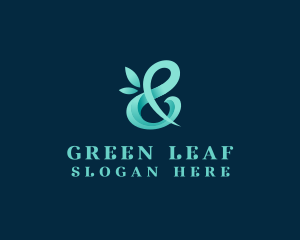 Eco Leaf Ampersand logo design