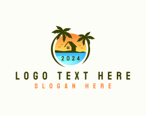 Staycation - Beach Resort Realty logo design