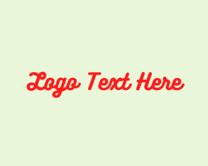 Handwritten - Retro Curvy Script logo design