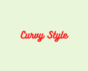 Retro Curvy Script logo design