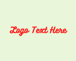 Retro Curvy Script Logo