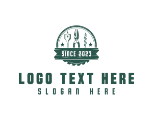 Woodworking - Industrial Carpenter Tools logo design