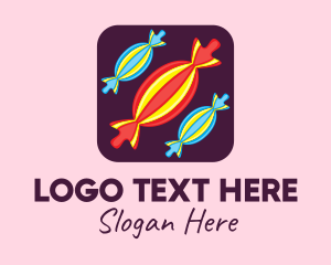 Candy Cane - Sweet Candy Mobile App logo design