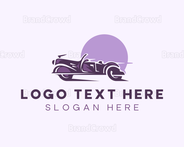 Retro Fast Car Logo