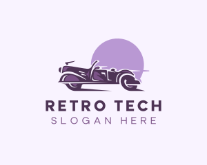 Retro Fast Car logo design