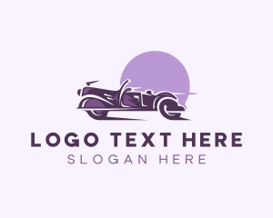 Tuning - Retro Fast Car logo design