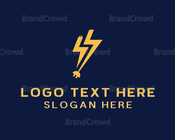 Electrical Lightning Socket Logo