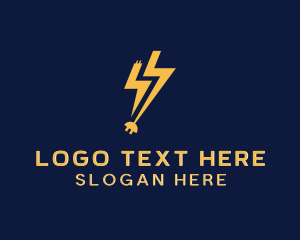 Electrical Lightning Socket logo design