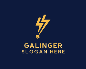 Lightning - Electrical Lightning Socket logo design