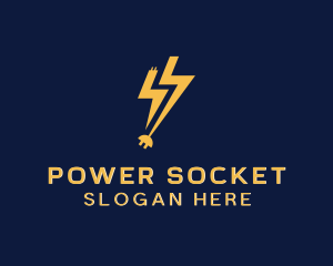 Socket - Electrical Lightning Socket logo design