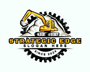 Digger - Excavator Cog Construction logo design
