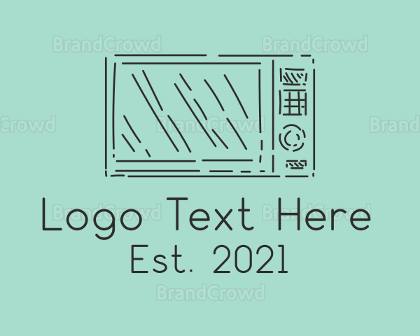 Microwave Appliance Drawing Logo