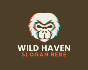 Wild Primate Anaglyph logo design