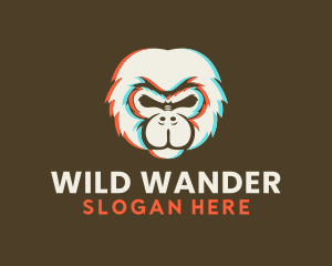 Wild Primate Anaglyph logo design