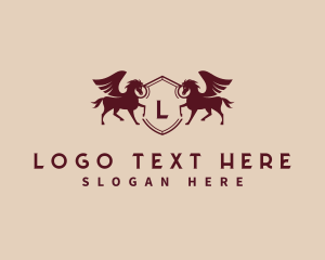 Mythology - Pegasus Shield Firm logo design