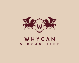 Mythology - Pegasus Shield Firm logo design