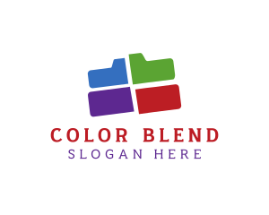 Colorful Folder Camera logo design