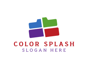 Colorful Folder Camera logo design