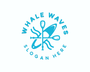 Kayak Paddle Watersports logo design