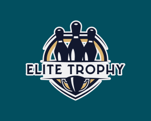 Trophy - Bowling Pin Trophy logo design