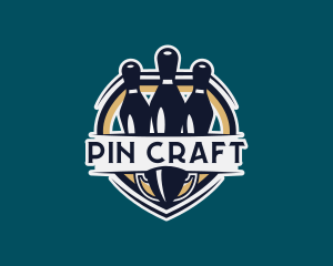 Pin - Bowling Pin Trophy logo design