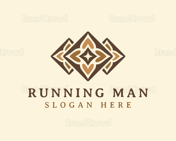 Floral Tile Flooring Logo