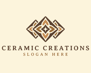 Ceramic - Floral Tile Flooring logo design