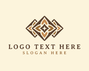 Floral Tile Flooring Logo