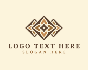 Floral Tile Flooring Logo