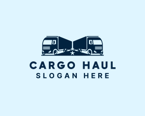 Blue Delivery Truck logo design