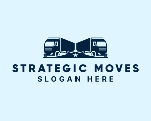 Blue Delivery Truck logo design