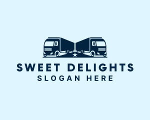 Truckload - Blue Delivery Truck logo design